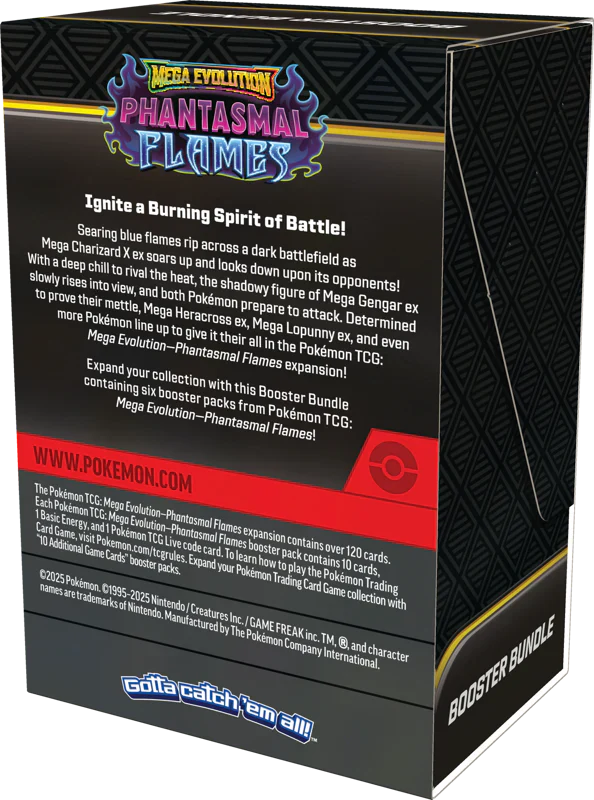 Pokemon TCG Mega Evolution Phantasmal Flames Booster Bundle (6 Packs)
