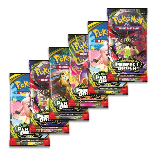Pokemon TCG Mega Evolution 'Perfect Order' Booster Bundle (6 Packs)