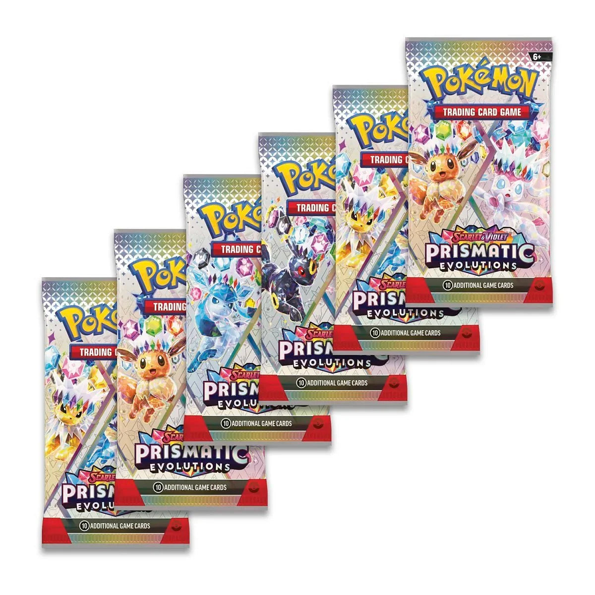 Pokemon TCG Scarlet & Violet Prismatic Evolutions Booster Bundle (6 Packs)