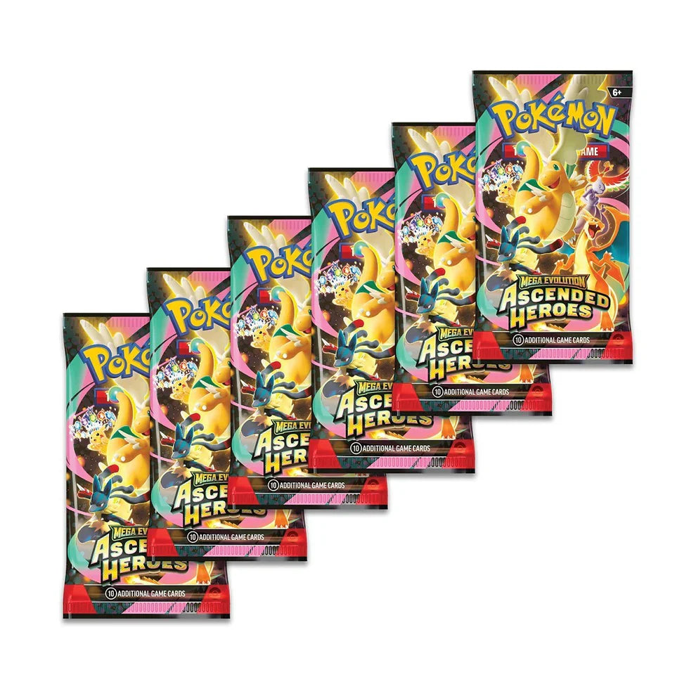 Pokémon TCG: Mega Evolution — Ascended Heroes Booster Bundle (6 Packs)