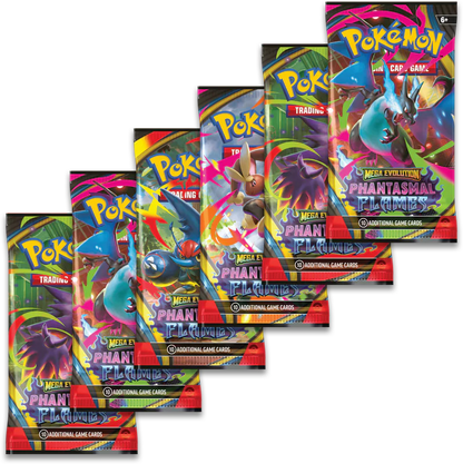 Pokemon TCG Mega Evolution Phantasmal Flames Booster Bundle (6 Packs)