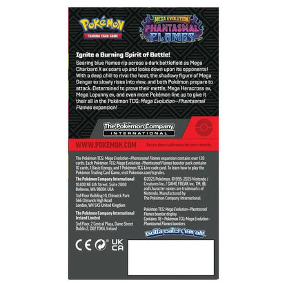 Pokemon TCG Mega Evolution 'Phantasmal Flames' Half Booster Box (18 Packs)